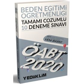 Yediiklim Yayınları 2020 ÖABT Beden Eğitimi Öğretmenliği Tamamı Çözümlü 10 Deneme Sınavı