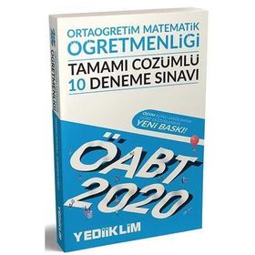 Yediiklim Yayınları 2020 ÖABT Ortaöğretim Matematik Öğretmenliği Tamamı Çözümlü 10 Deneme Sınavı