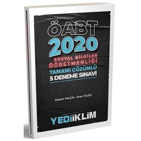 Yediiklim Yayınları 2020 ÖABT Sosyal Bilgiler Öğretmenliği Tamamı Çözümlü 5 Deneme Sınavı