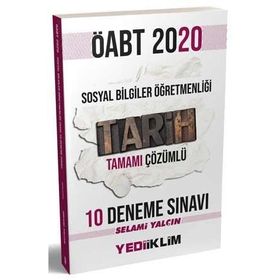 Yediiklim Yayınları 2020 ÖABT Sosyal Bilgiler Öğretmenliği Tarih Tamamı Çözümlü 10 Deneme Sınavı