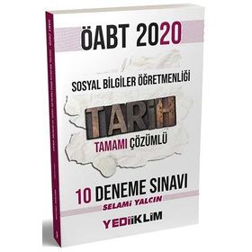 Yediiklim Yayınları 2020 ÖABT Sosyal Bilgiler Öğretmenliği Tarih Tamamı Çözümlü 10 Deneme Sınavı