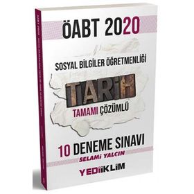 Yediiklim Yayınları 2020 ÖABT Sosyal Bilgiler Öğretmenliği Tarih Tamamı Çözümlü 10 Deneme Sınavı