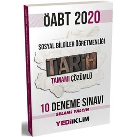 Yediiklim Yayınları 2020 ÖABT Sosyal Bilgiler Öğretmenliği Tarih Tamamı Çözümlü 10 Deneme Sınavı