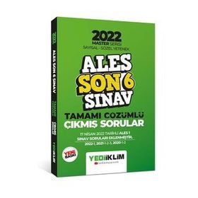 Yediiklim Yayınları 2022 Ales Master Serisi Sayısal Sözel Yetenek Son 6 Sınav Tamamı Çözümlü Çıkmış Sorular
