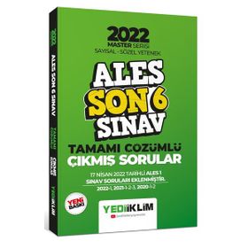 Yediiklim Yayınları 2022 Ales Master Serisi Sayısal Sözel Yetenek Son 6 Sınav Tamamı Çözümlü Çıkmış Sorular