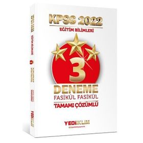 Yediiklim Yayınları 2022 KPSS Eğitim Bilimleri Tamamı Çözümlü 3 Yıldız Deneme