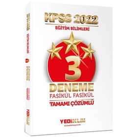 Yediiklim Yayınları 2022 KPSS Eğitim Bilimleri Tamamı Çözümlü 3 Yıldız Deneme