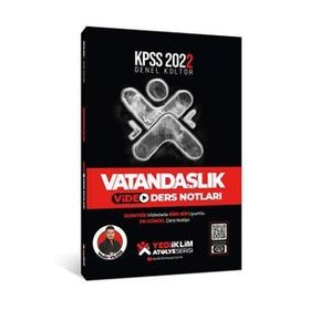Yediiklim Yayınları 2022 KPSS Genel Kültür Atölye Serisi Vatandaşlık Video Ders Notları