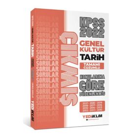 Yediiklim Yayınları 2022 KPSS Genel Kültür Tarih Konularına Göre Tamamı Çözümlü Çıkmış Sorular