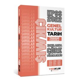 Yediiklim Yayınları 2022 KPSS Genel Kültür Tarih Konularına Göre Tamamı Çözümlü Çıkmış Sorular