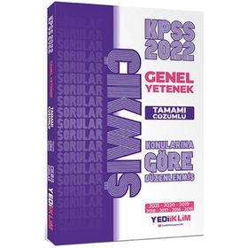 Yediiklim Yayınları 2022 Kpss Genel Yetenek Konularına Göre Tamamı Çözümlü Çıkmış Sorular