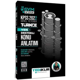 Yediiklim Yayınları 2022 KPSS Genel Yetenek Ösym Ne Sorar Türkçe Video Destekli Konu Anlatımı