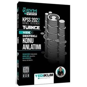 Yediiklim Yayınları 2022 KPSS Genel Yetenek Ösym Ne Sorar Türkçe Video Destekli Konu Anlatımı