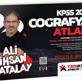 Yediiklim Yayınları 2023 KPSS Atölye Serisi Haritalar ve Grafiklerle Coğrafya Atlası