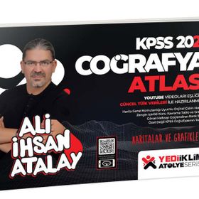 Yediiklim Yayınları 2023 KPSS Atölye Serisi Haritalar ve Grafiklerle Coğrafya Atlası