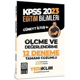 Yediiklim Yayınları 2023 KPSS Eğitim Bilimleri Ölçme ve Değerlendirme Tamamı Çözümlü 12 Deneme