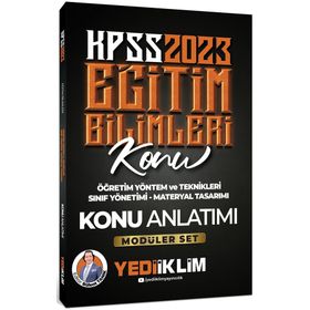 Yediiklim Yayınları 2023 KPSS Eğitim Bilimleri ÖYT Sınıf Yönetimi Materyal Tasarımı Konu Anlatımı