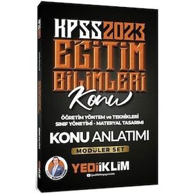 Yediiklim Yayınları 2023 KPSS Eğitim Bilimleri ÖYT Sınıf Yönetimi Materyal Tasarımı Konu Anlatımı