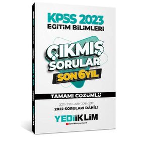 Yediiklim Yayınları 2023 KPSS Eğitim Bilimleri Son 6 Yıl Tamamı Çözümlü Çıkmış Sorular