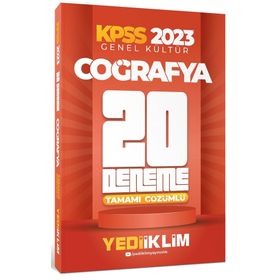 Yediiklim Yayınları 2023 KPSS Genel Kültür Coğrafya Tamamı Çözümlü 20 Deneme