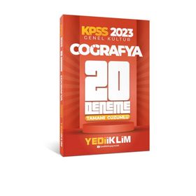 Yediiklim Yayınları 2023 KPSS Genel Kültür Coğrafya Tamamı Çözümlü 20 Deneme