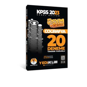 Yediiklim Yayınları 2023 KPSS Genel Kültür ÖSYM Ne Sorar Coğrafya Tamamı Çözümlü 20 Deneme