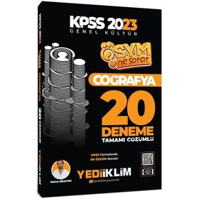 Yediiklim Yayınları 2023 KPSS Genel Kültür ÖSYM Ne Sorar Coğrafya Tamamı Çözümlü 20 Deneme