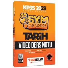Yediiklim Yayınları 2023 KPSS Genel Kültür ÖSYM Ne Sorar Tarih Video Ders Notu
