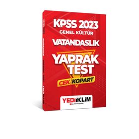 Yediiklim Yayınları 2023 KPSS Genel Kültür Vatandaşlık Çek Kopart Yaprak Test