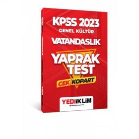 Yediiklim Yayınları 2023 KPSS Genel Kültür Vatandaşlık Çek Kopart Yaprak Test
