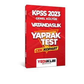 Yediiklim Yayınları 2023 KPSS Genel Kültür Vatandaşlık Çek Kopart Yaprak Test