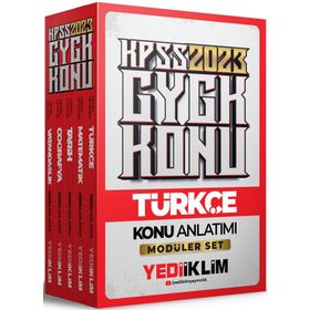 Yediiklim Yayınları 2023 KPSS Genel Yetenek Genel Kültür Konu Anlatımlı Modüler Set