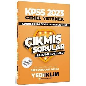 Yediiklim Yayınları 2023 KPSS Genel Yetenek Konularına Göre Çıkmış Sorular