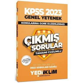 Yediiklim Yayınları 2023 KPSS Genel Yetenek Konularına Göre Çıkmış Sorular