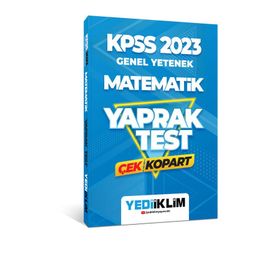 Yediiklim Yayınları 2023 KPSS Genel Yetenek Matematik Çek Kopart Yaprak Test