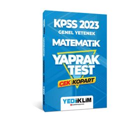 Yediiklim Yayınları 2023 KPSS Genel Yetenek Matematik Çek Kopart Yaprak Test