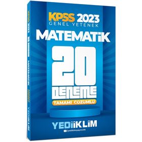 Yediiklim Yayınları 2023 KPSS Genel Yetenek Matematik Tamamı Çözümlü 20 Deneme