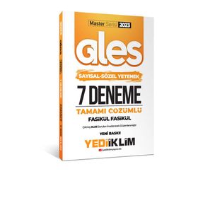 Yediiklim Yayınları 2023 Master Serisi Ales Sayısal - Sözel Yetenek Tamamı Çözümlü 7 Fasikül Deneme