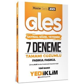 Yediiklim Yayınları 2023 Master Serisi Ales Sayısal - Sözel Yetenek Tamamı Çözümlü 7 Fasikül Deneme