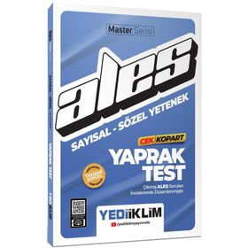 Yediiklim Yayınları - 2024 Ales Sayısal Sözel Yetenek Çek Kopart Yaprak Test