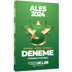 Yediiklim Yayınları 2024 ALES Sayısal Sözel Yetenek Tamamı Çözümlü 3 Yıldız Deneme