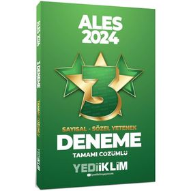 Yediiklim Yayınları 2024 ALES Sayısal Sözel Yetenek Tamamı Çözümlü 3 Yıldız Deneme