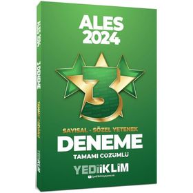 Yediiklim Yayınları 2024 ALES Sayısal Sözel Yetenek Tamamı Çözümlü 3 Yıldız Deneme