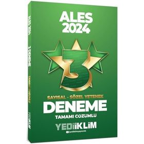 Yediiklim Yayınları 2024 ALES Sayısal Sözel Yetenek Tamamı Çözümlü 3 Yıldız Deneme