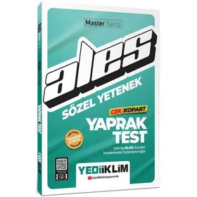 Yediiklim Yayınları 2024 ALES Sözel Yetenek Çek Kopart Yaprak Test