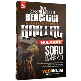 Yediiklim Yayınları 2024 Çarşı ve Mahalle Bekçiliği Sınavlarına Hazırlık Kartal Mülakat Soru Bankası