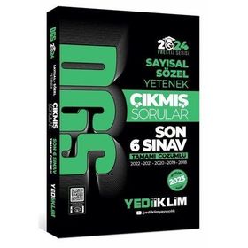 Yediiklim Yayınları - 2024 DGS Sayısal Sözel Yetenek Tamamı Çözümlü Son 6 Sınav Çıkmış Sorular