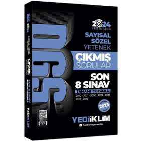 Yediiklim Yayınları - 2024 DGS Sayısal Sözel Yetenek Tamamı Çözümlü Son 8 Sınav Çıkmış Sorular
