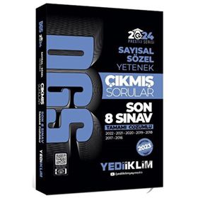 Yediiklim Yayınları - 2024 DGS Sayısal Sözel Yetenek Tamamı Çözümlü Son 8 Sınav Çıkmış Sorular