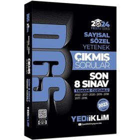 Yediiklim Yayınları - 2024 DGS Sayısal Sözel Yetenek Tamamı Çözümlü Son 8 Sınav Çıkmış Sorular